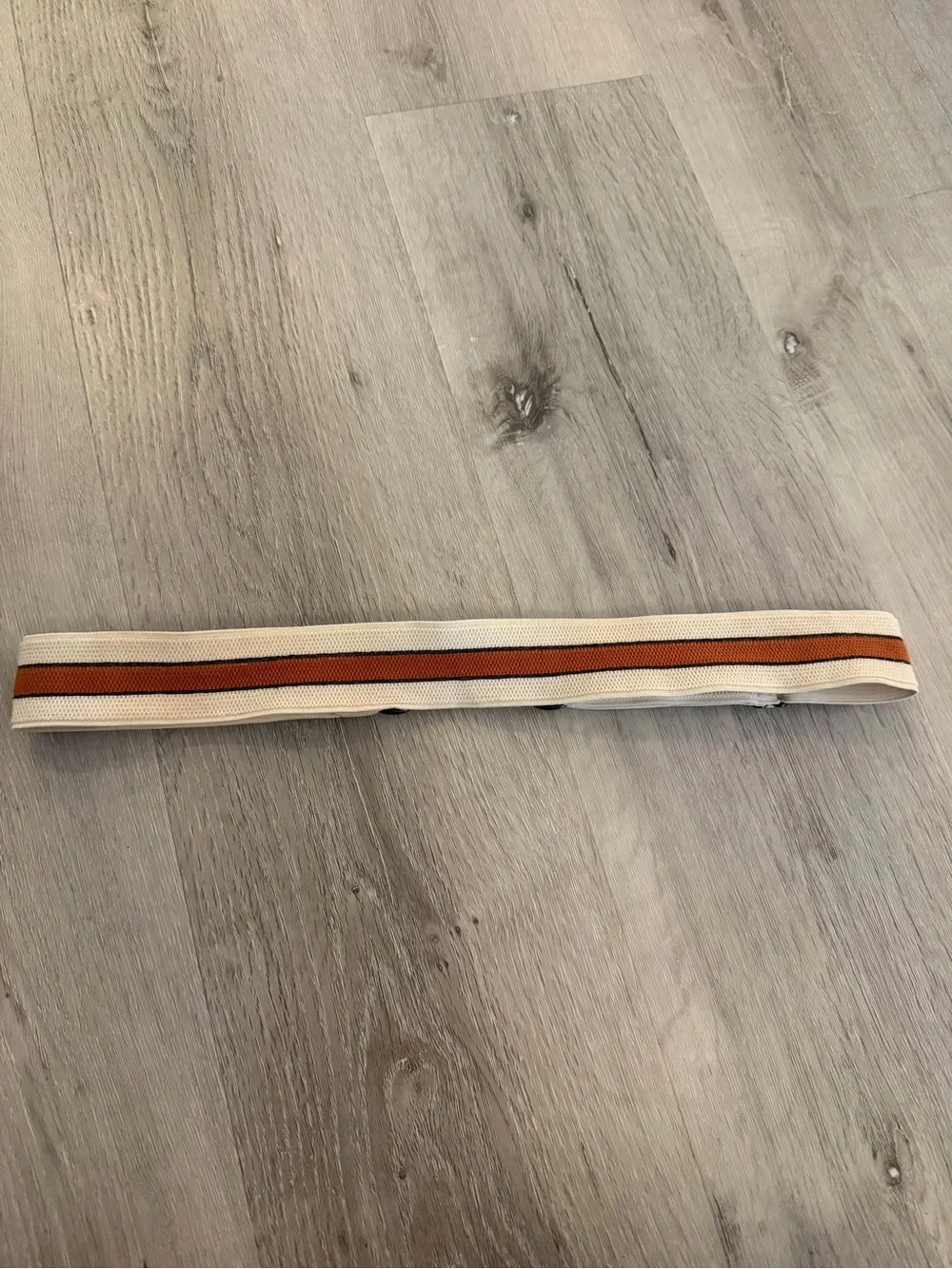 Ellany Equestrian Bit Stretch Belt - Cream, Rust & Black